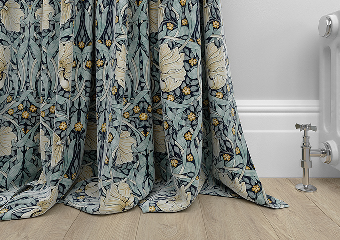 William Morris Pimpernel Velvet, Indigo - Made to Measure Curtains - Image 6